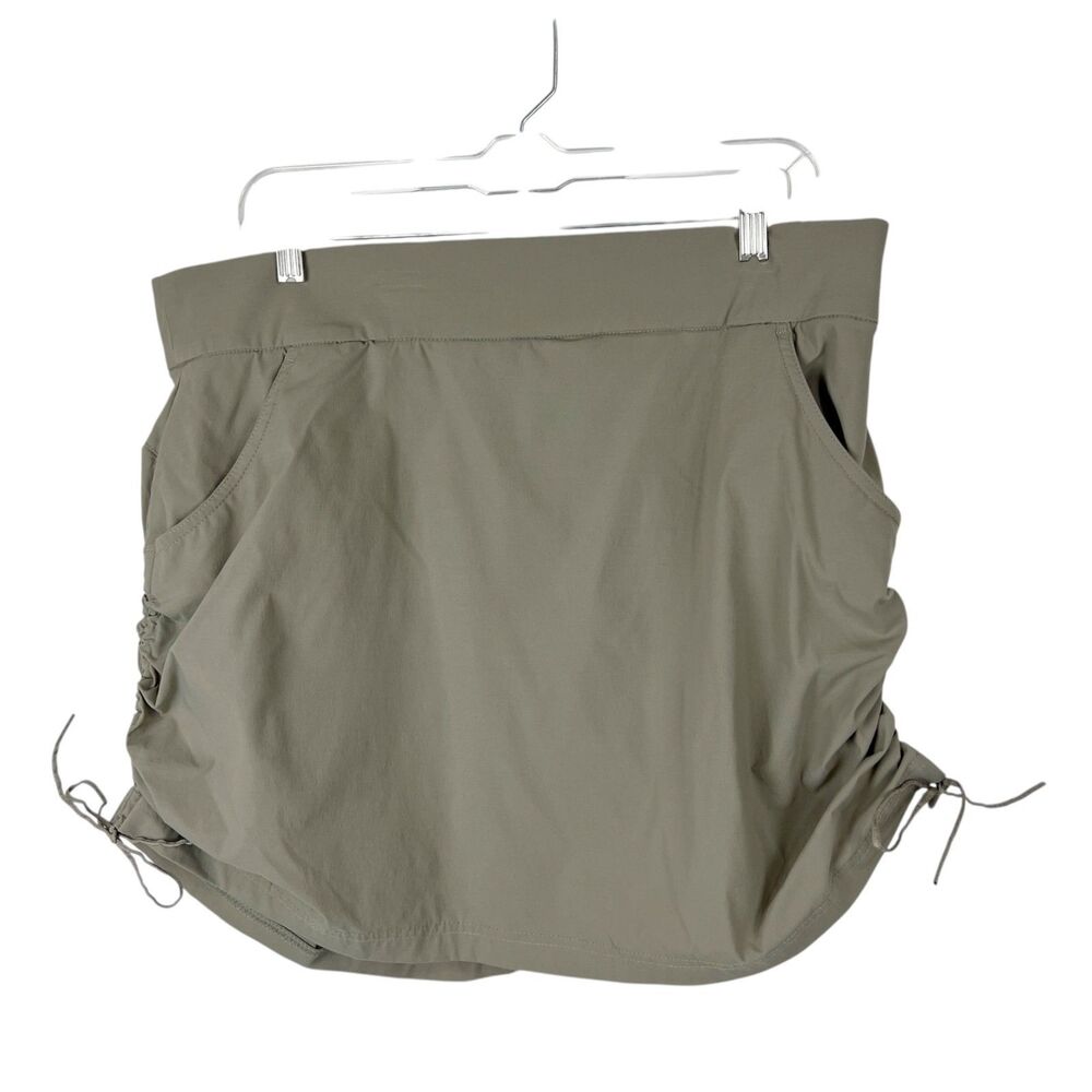 Columbia Skort Women Extra Large Olive A-Line Skirt w/ Shorts Active Casual